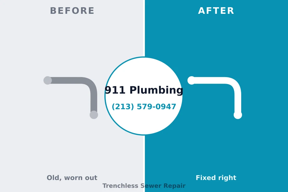Before and after: plumbing repair Grayling, MI